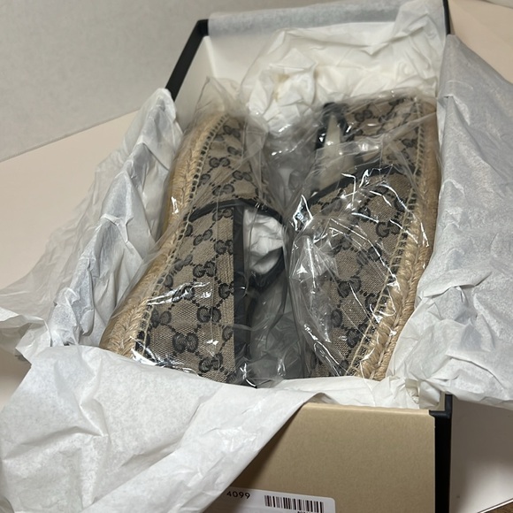 Men’s Gucci, GG Canvas & Leather Espadrille men’s size 10 - Picture 8 of 8